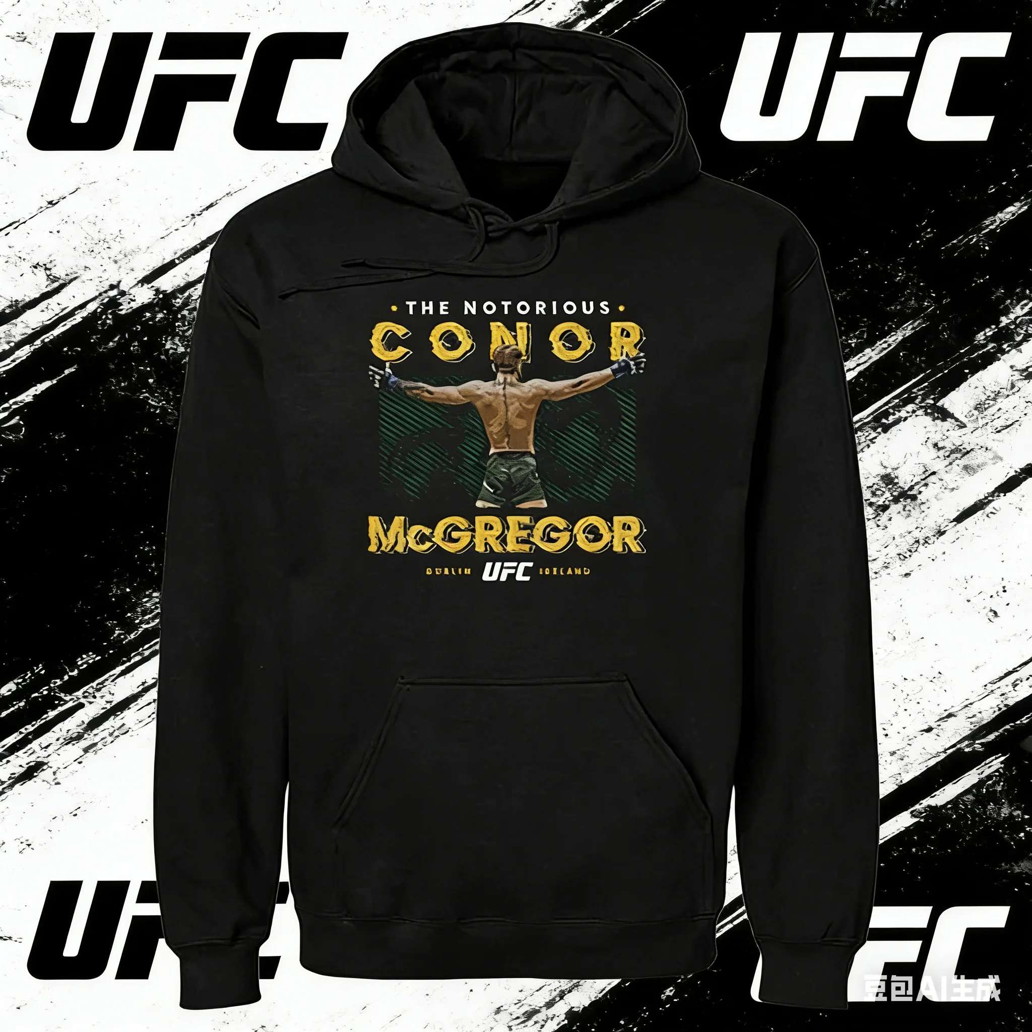 UFC Superstar Conor McGregor 2025-26 outono/inverno puro algodão 100% casual solto na moda com capuz adequado para homens e mulheres