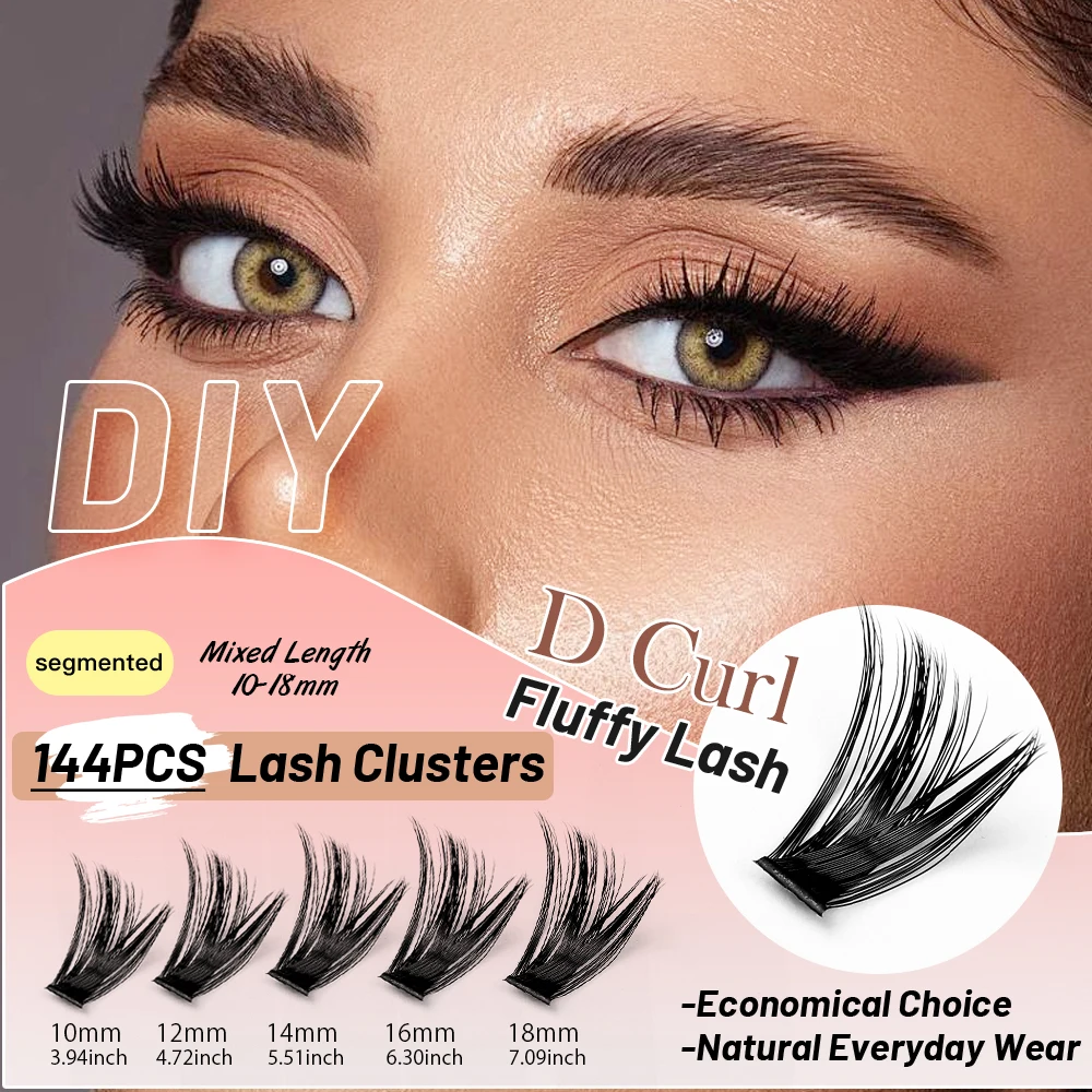 False eyelash kit 60P+80P mixed eyelash pencil kit eyelash kit with eye black and sealing brush and tweezers and degumming DIY