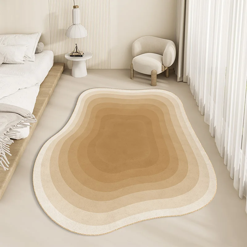 Soft Comfortable Bedside Non Slip Carpet 2024 New Cream Style Bedroom Special Shaped Carpets 2024 New Thickened Plush Fluffy Rug