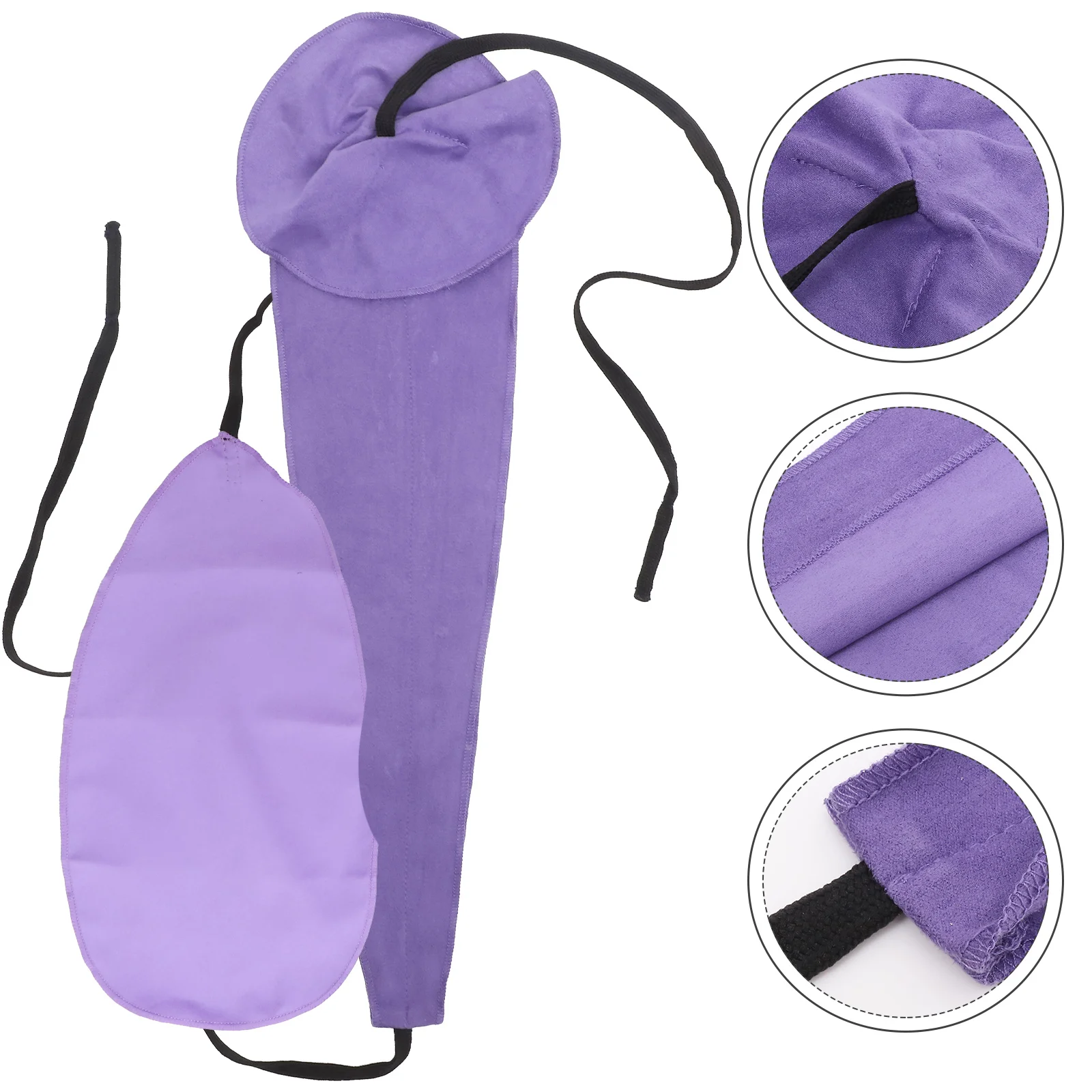 

2 Pcs Saxophone Cleaning Cloth Faux Suede Multifunctional Tool for Alto Tenor Pipes Maintenance Care Wiping Accessories