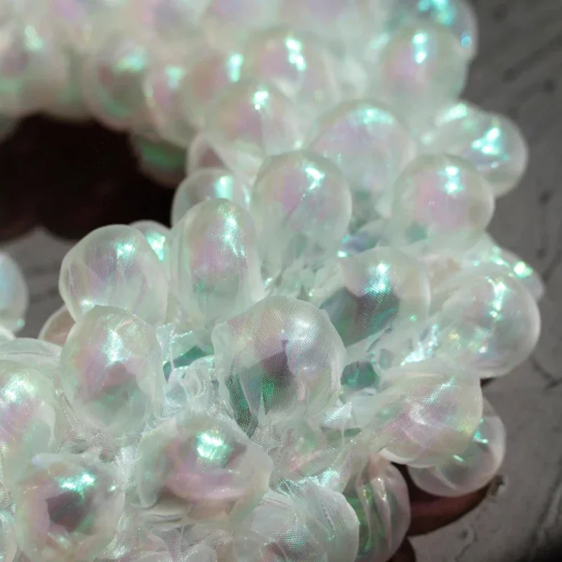 

90x20cm Mermaid Bubble Creative Laser Perspective 3D Fabric Transformation Handmade Decorative Clothing Designer Fabric