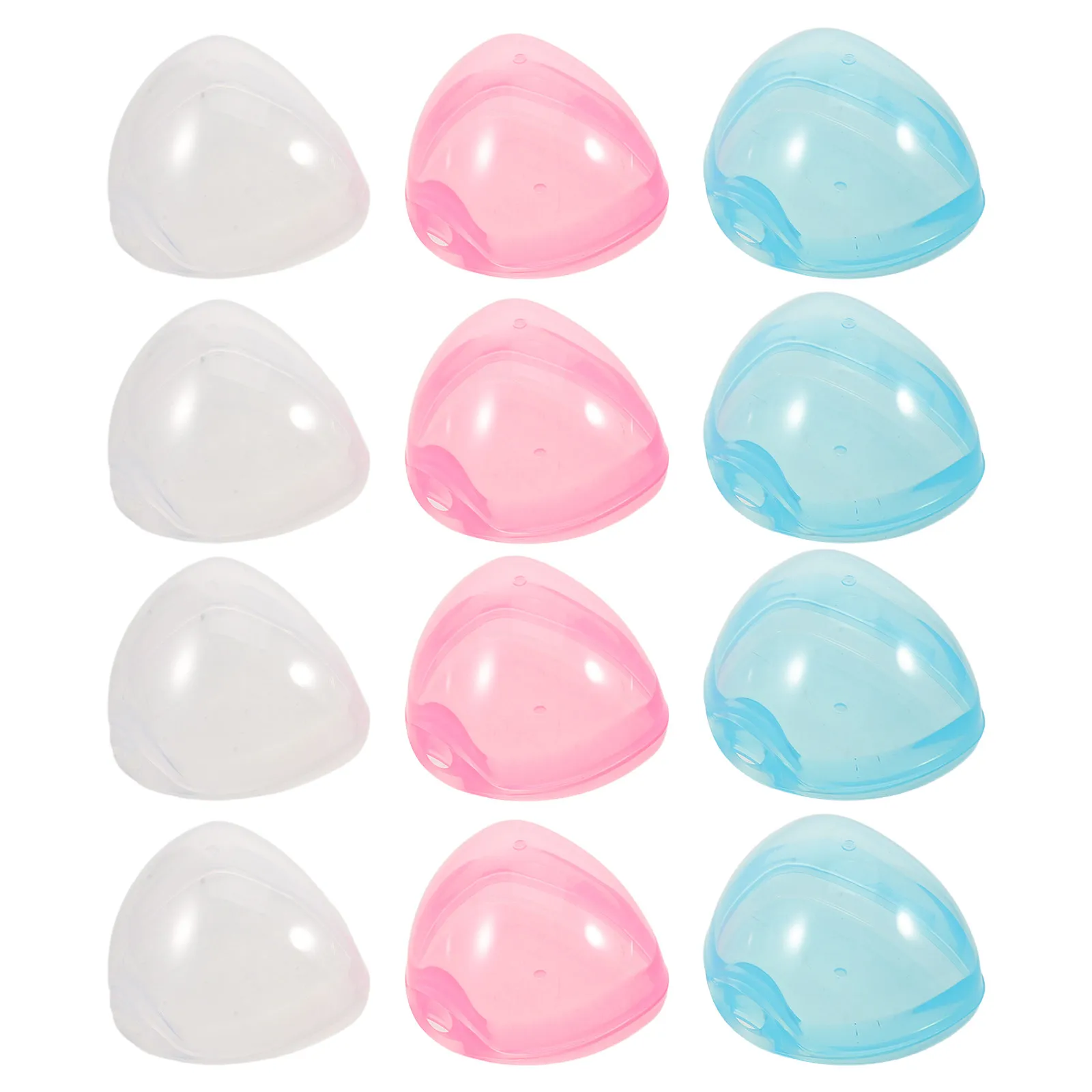 

12Pcs Transparent Pacifier Storage Box Portable Baby Pacifier Holder Case with Lid Dustproof Sturdy PP Material for Travel