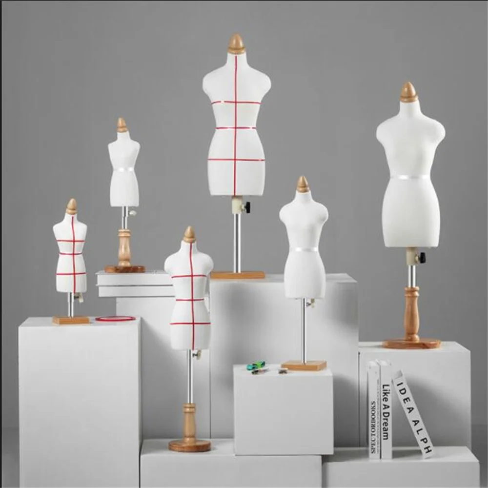 Mannequins de tailleur en bois de couture de torse féminin, support de trépied de corps BJD, sangle initiée de mannequin, coupe de vêtements, peut épingler le clérose ant