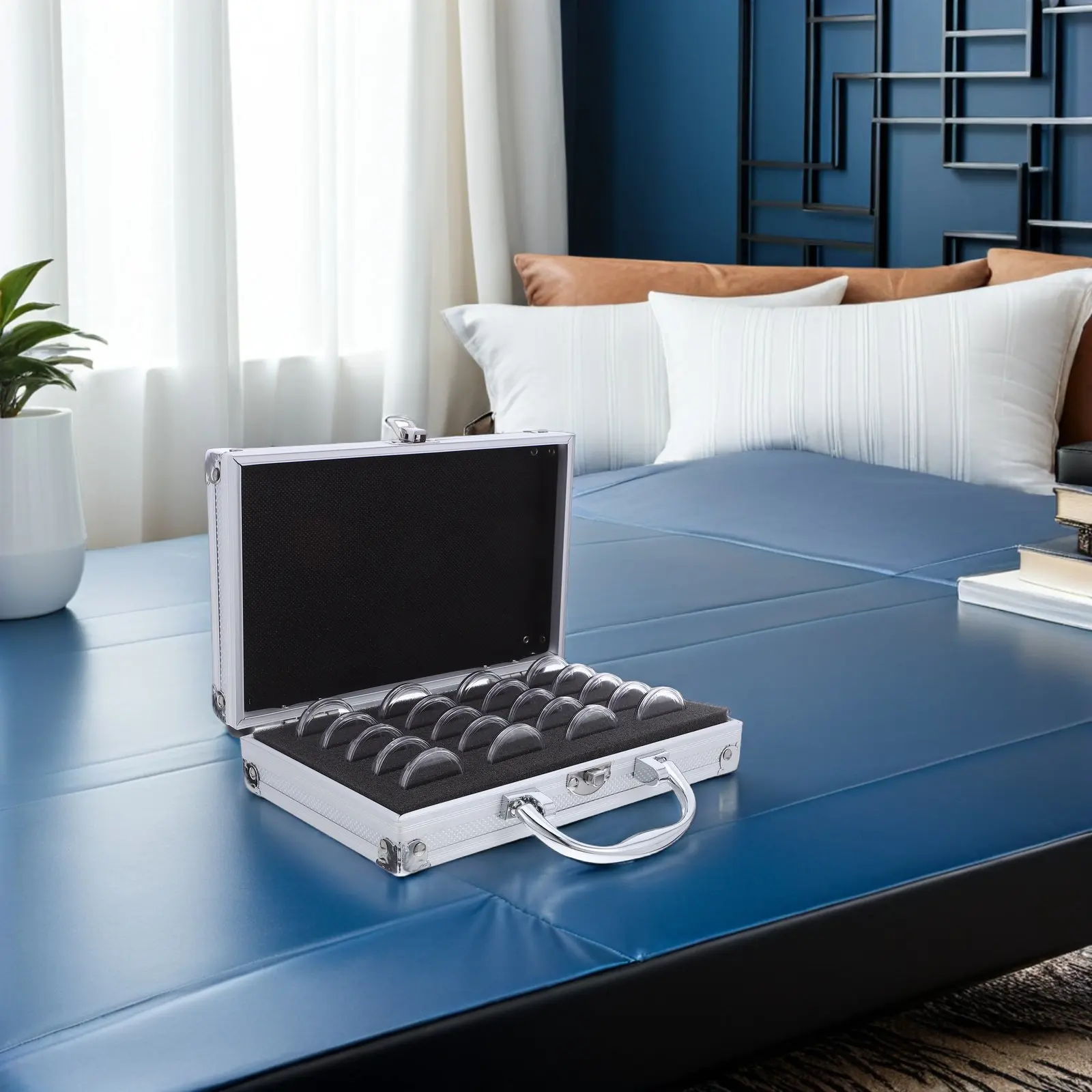 

Прозрачный портативный металлический органайзер-кейс для хранения медалей для коллекционеров