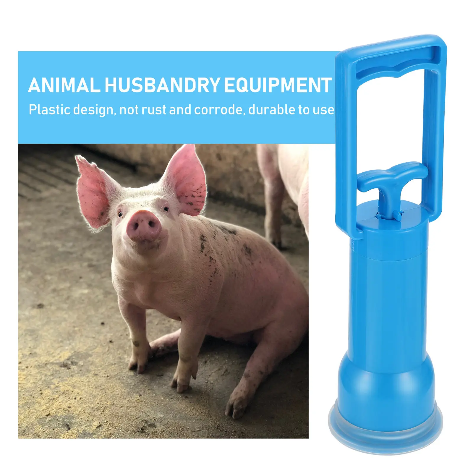 Piglet Breathing Pump Durable Plastic Manual Resuscitation Device for Pig Farm Animal Husbandry