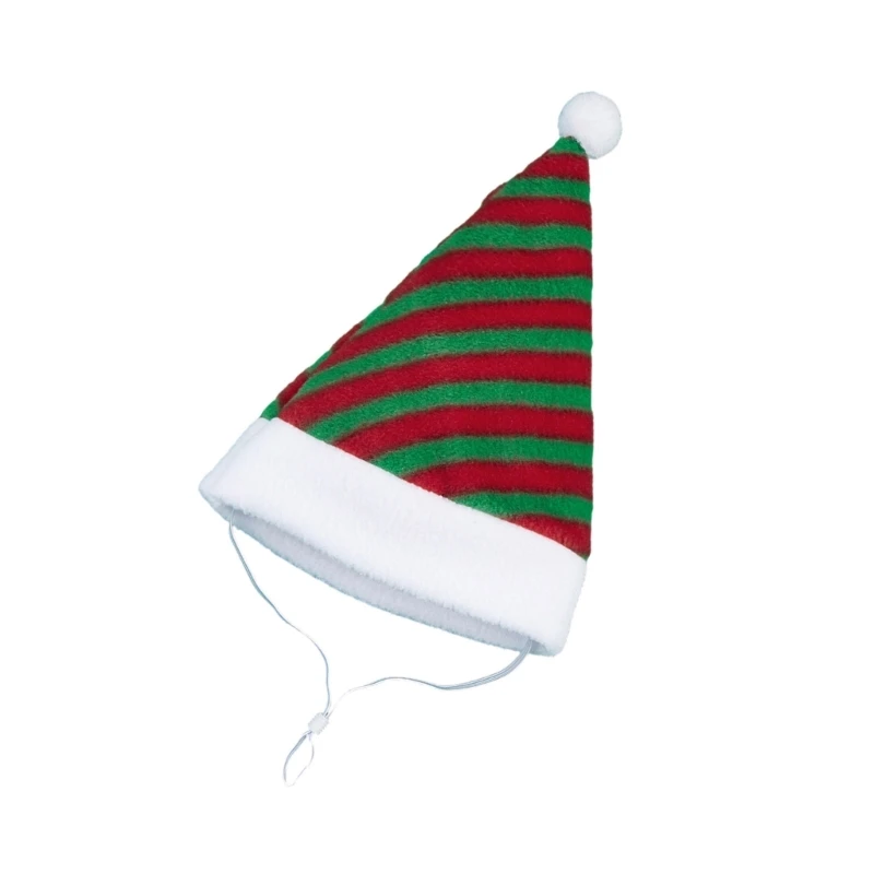 สัตว์เลี้ยง Plush Santa หมวกคริสต์มาสเครื่องแต่งกาย Headwears สำหรับสุนัขเทศกาล Props สุนัข Santa หมวกสัตว์เลี้ยง COSPLAY