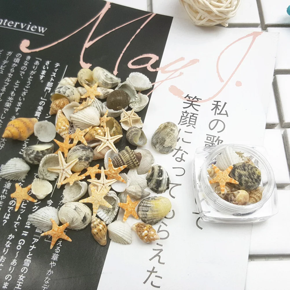 

1 Box 3D Art Decorations Conch Shell Ornaments Diy Nail Gems Mixed Style Elegant Manicure Accessories For Art