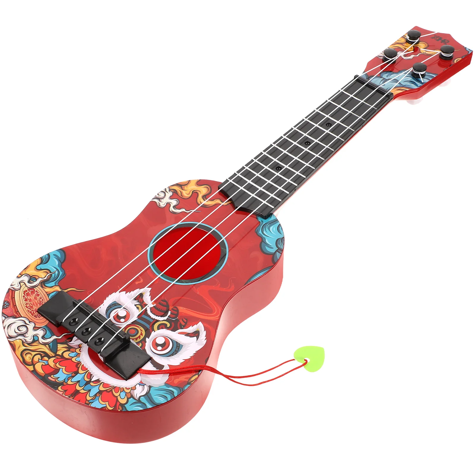 Children's Ukulele Kids Musical Learning Toy Instrument Red Plastic Educational Guitar