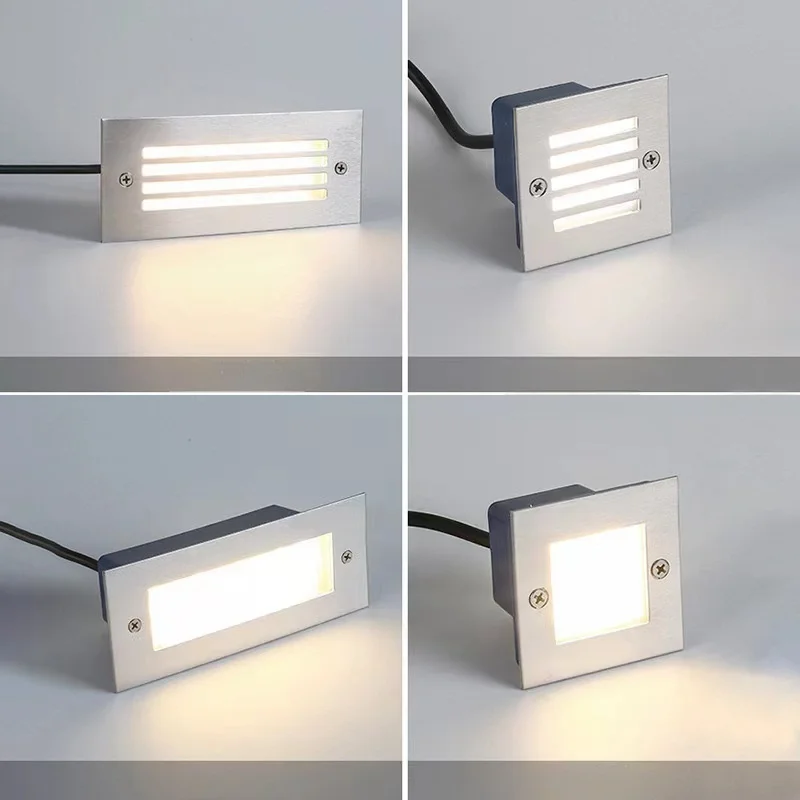 IP65 مصباح مخصص لتحت الأرض 5 واط LED درج خطوة ضوء راحة دفن IP65 في الهواء الطلق لدرج الممر حديقة ساحة مسار AC110 220 فولت