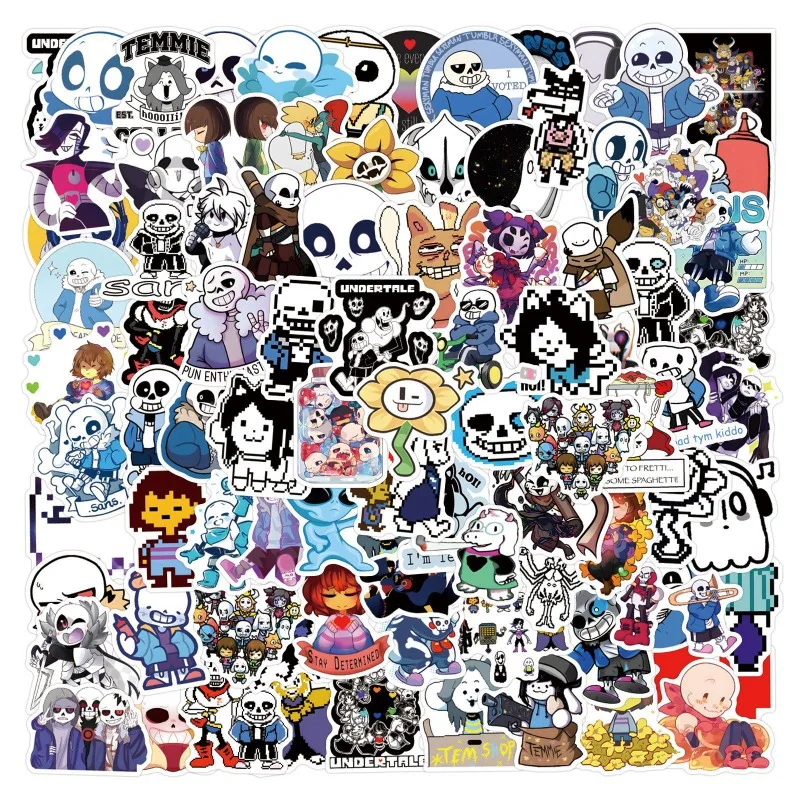 110pcs 귀여운 만화 Undertale 크리 에이 티브 맞춤형 낙서 장식 스티커