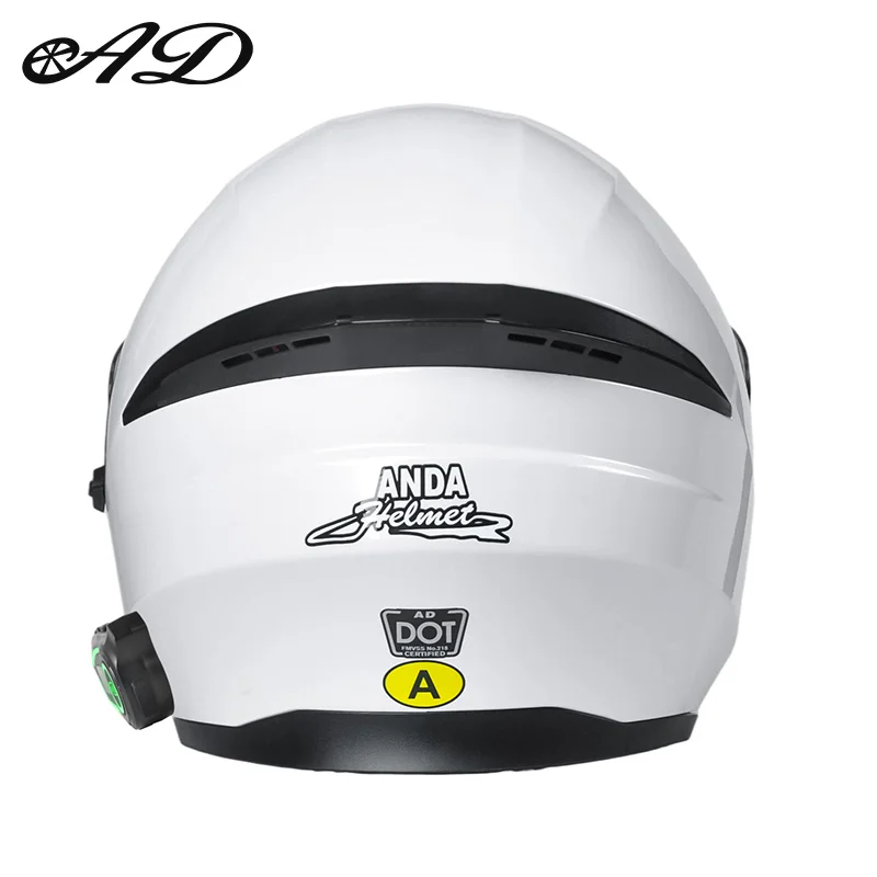 Dot Certified Motorcycle Helmet with Bluetooth Unisex Casco Motorcycle Helmets Cotton Lining Open Face Helmet Ad Factory