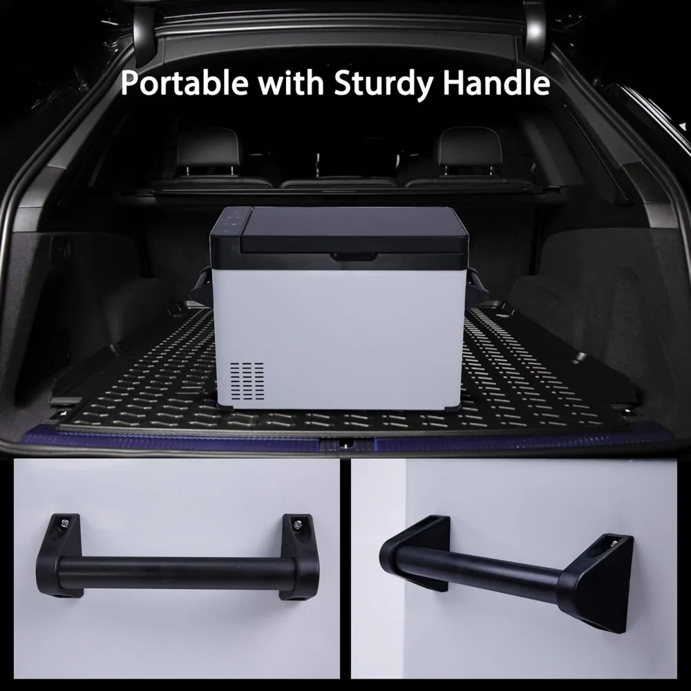 ثلاجة سيارة محمولة بسعة 52 لتر، 12 فولت/24 فولت تيار مستمر، مناسبة لـ -7.6 ° F إلى 68 ° F، مثالي للمركبات الترفيهية والسفر والقوارب والتخييم #6