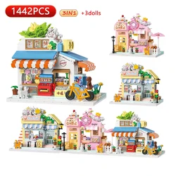 ToylinX City Street View building blocks Mini store City Christmas and Halloween gifts cultivate children's hands-on interest