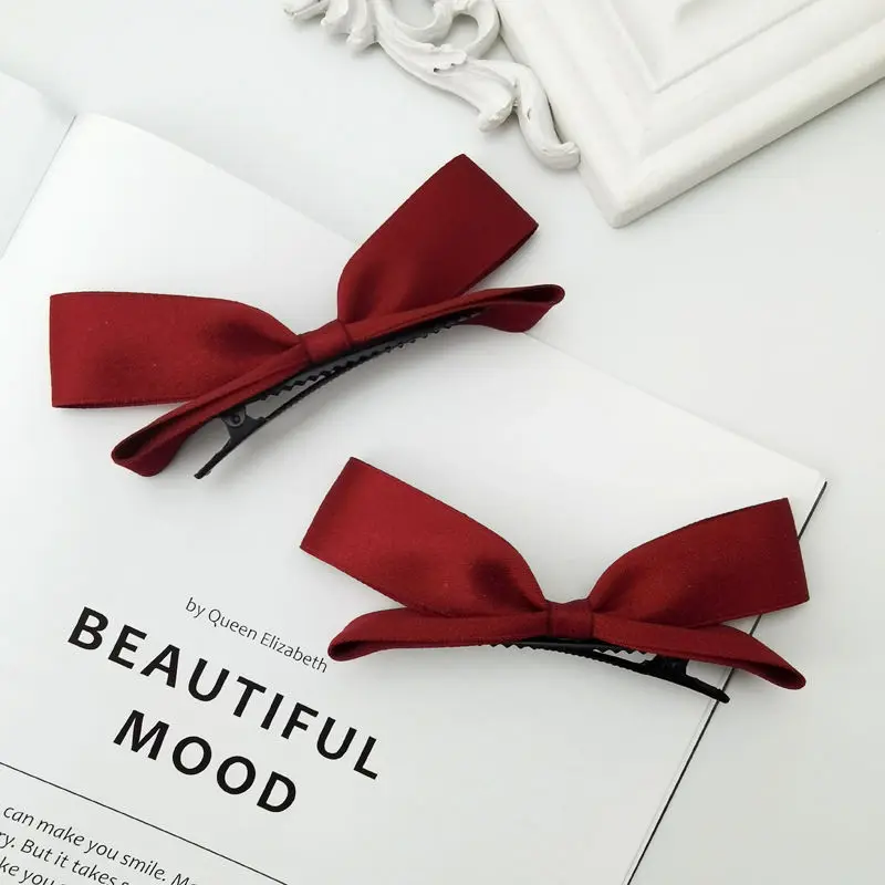 2 stücke Nette 3D Bogen Haar Clips Nette Süße Rosa Mädchen Pony Haar Pin Elegante Headwear Mädchen Frauen Haar Zubehör – Detail 2