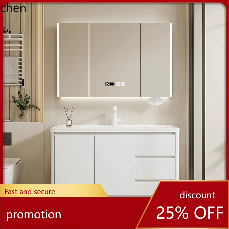

CZ Floor-Standing Stainless Steel Painted Honeycomb Aluminum Core Bathroom Cabinet Integrated Washbasin Set