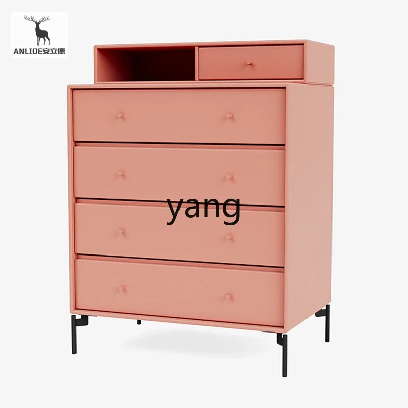 LH solid wood five-bucket six-chest cabinet bedroom living room storage cabinet drawer cabinet