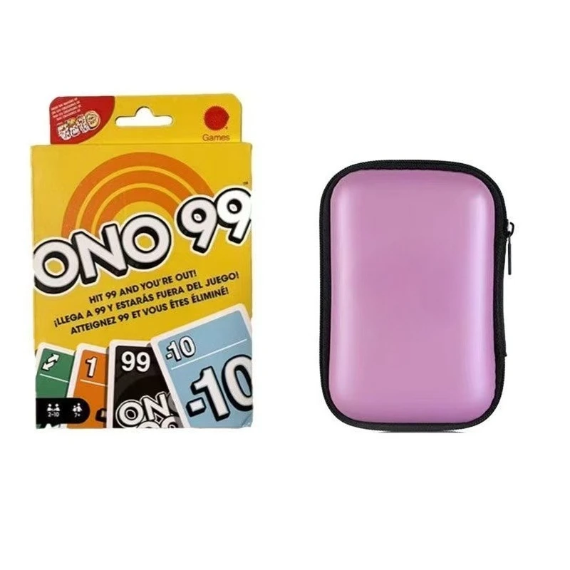Ono99 cartões combinando caso de viagem com zíper transportar jogo de tabuleiro pacote de armazenamento de pôquer para crianças diversão entreteniment