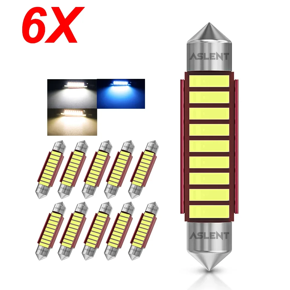 6X اكليل Led C5W 31 36 39 41 مللي متر أضواء السيارة Canbus 7020SMD قبة ضوء 12 فولت 4000 كيلو 6000 كيلو الدافئة الأبيض كريستال الأزرق لوحة ترخيص مصباح