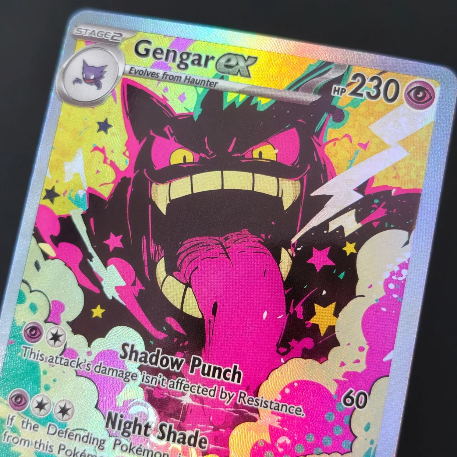 12 Stück Gengar V VMAX Mega EX DIY Holographische Folien-Textur-Karten, Perfekter Zustand Premium Anime-Sammelkarten – Detail 2
