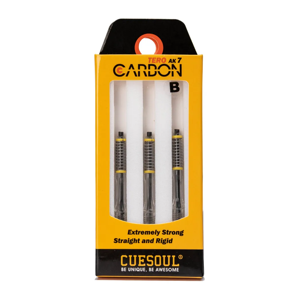

CUESOUL TERO AK7 Carbon Dart Shafts/Stem,Slim, Built-in Spring Telescopic-Black， set of 3 pcs