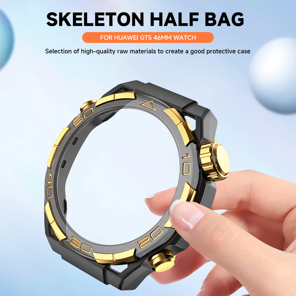 Жесткий чехол для ПК для Huawei Watch GT5 46 мм, сменный к Ultimate, защитный чехол-бампер для Huawei Watch GT 5, аксессуары (без стекла)
