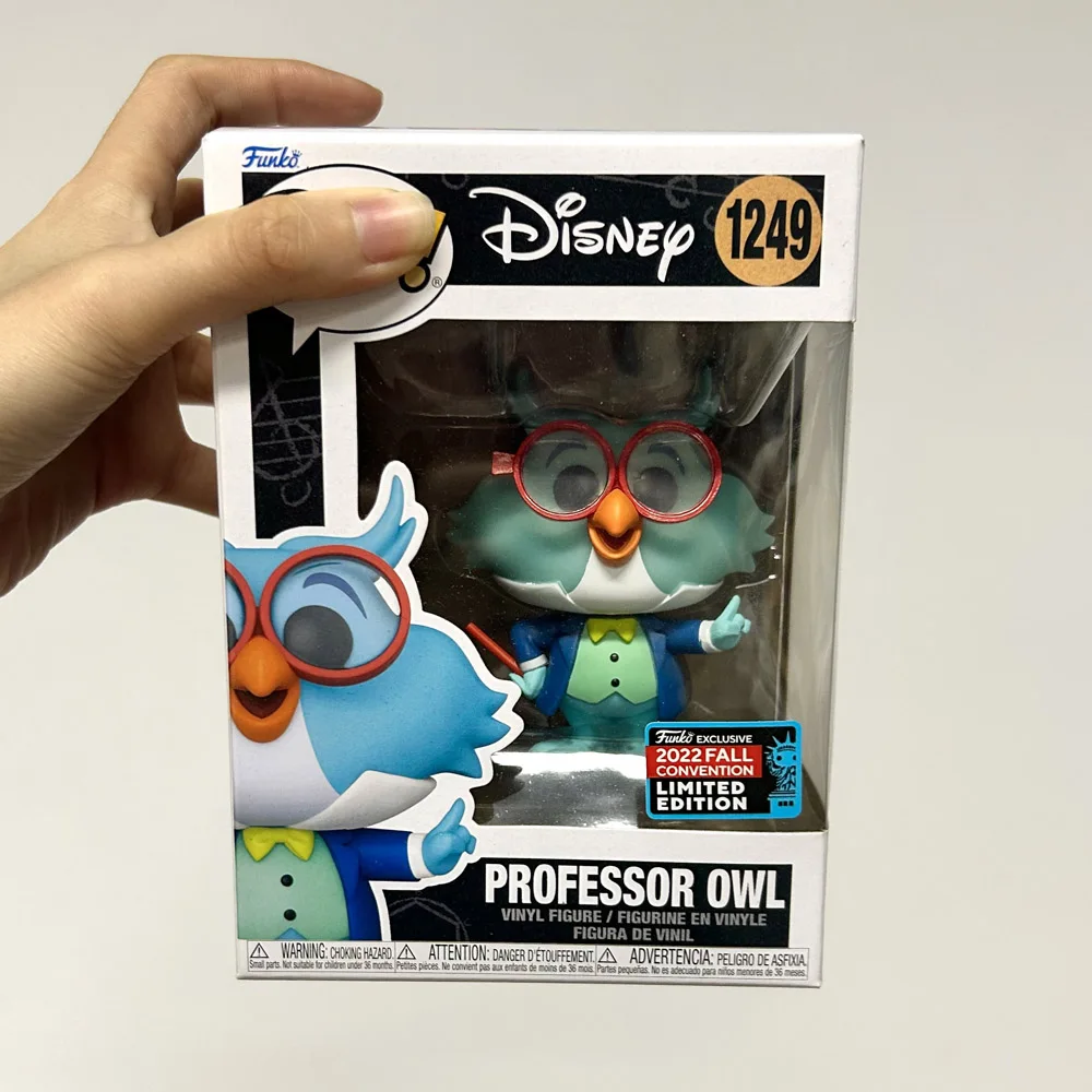 Funko Pop Disney Profesor Búho # 1249 edición limitada figuras de acción de vinilo colección de juguetes muñecas decoración del hogar regalos de modelos