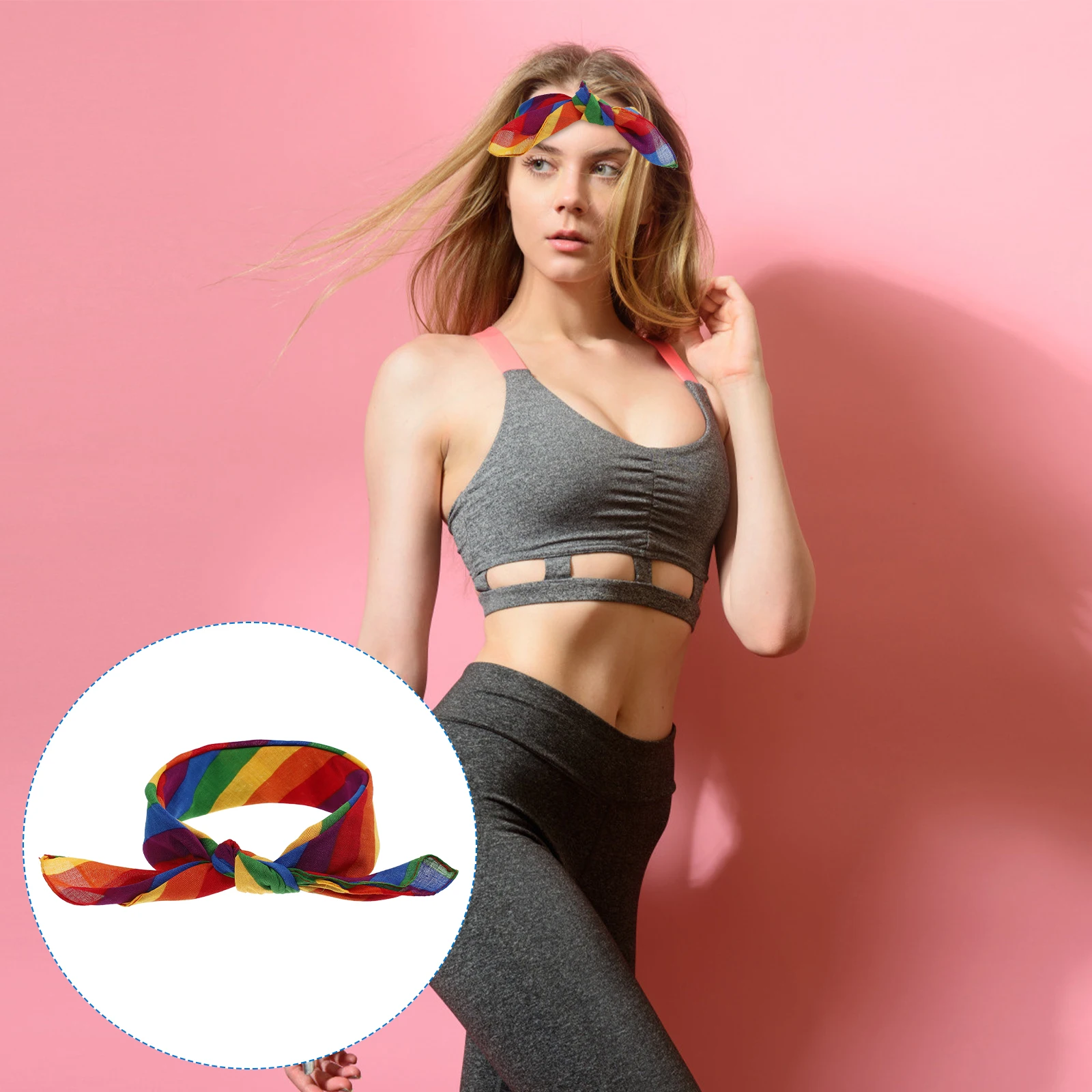 

4 Pcs Yoga Sports Bandana Fitness Headband Sweat Absorbing Cloth Running Hairband