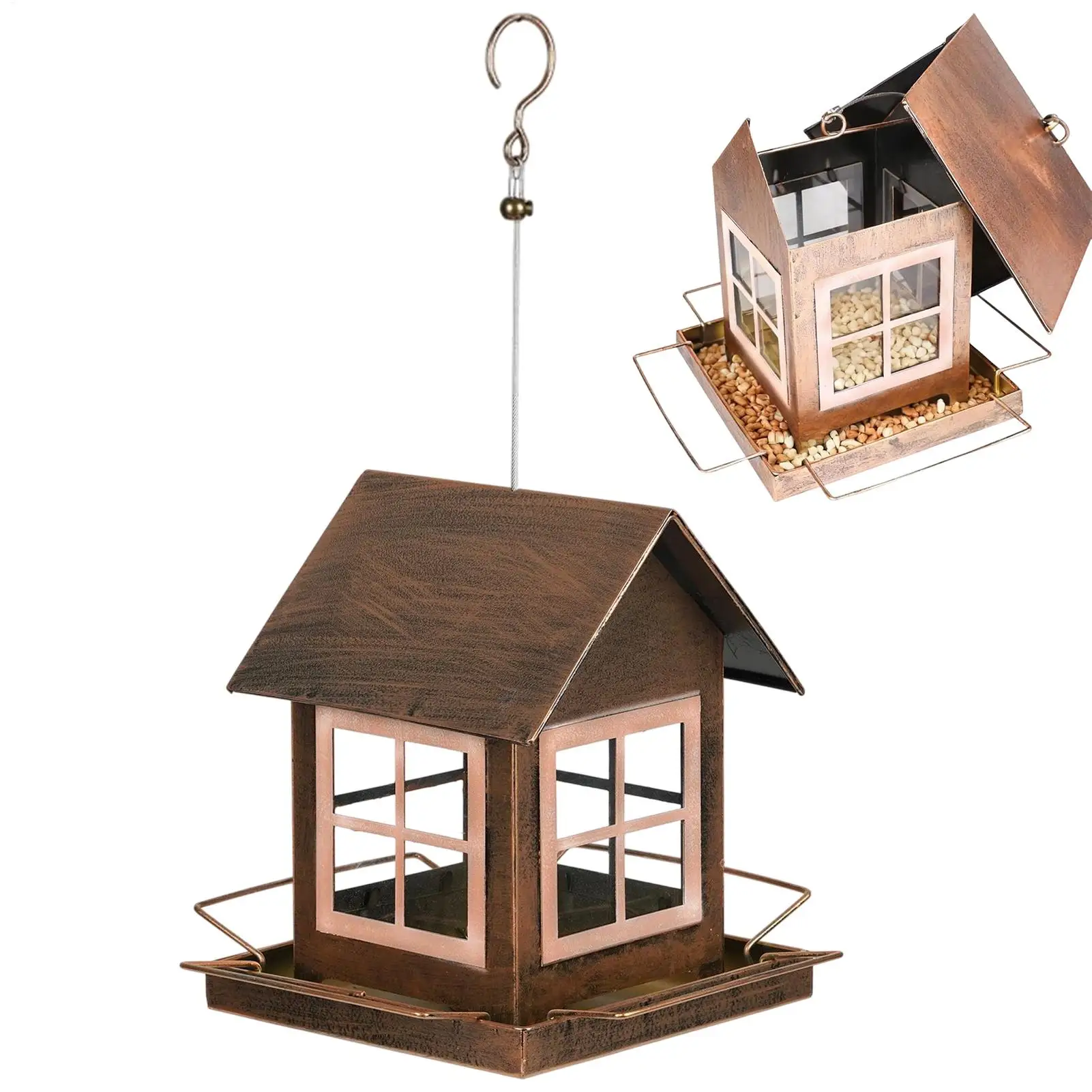 

Кормушка для птиц, дом, устойчивый к атмосферным воздействиям сад, станция для наблюдения за птицами, кормушка для диких птиц на улице, для корелл, зябликов, неразлучников