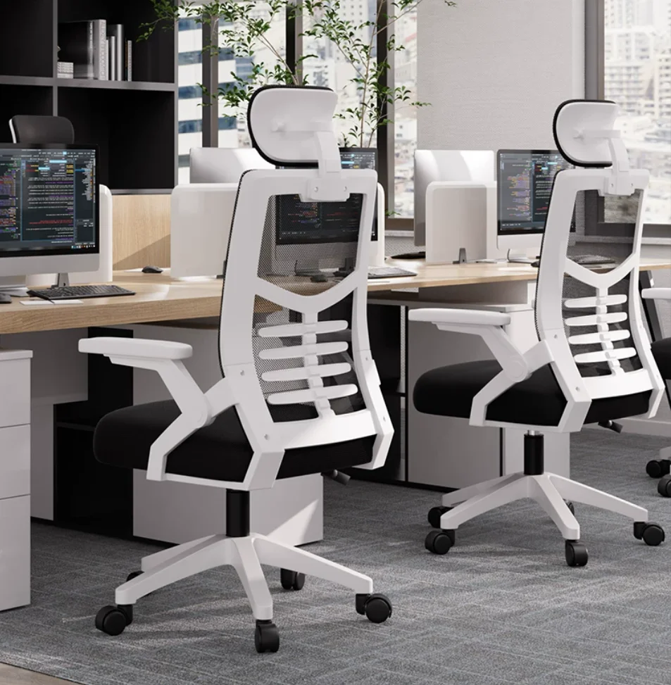 #Comfortable Fabric Swivel Office Chair-Ergonomic Adjustable Height Gaming Chair for Home