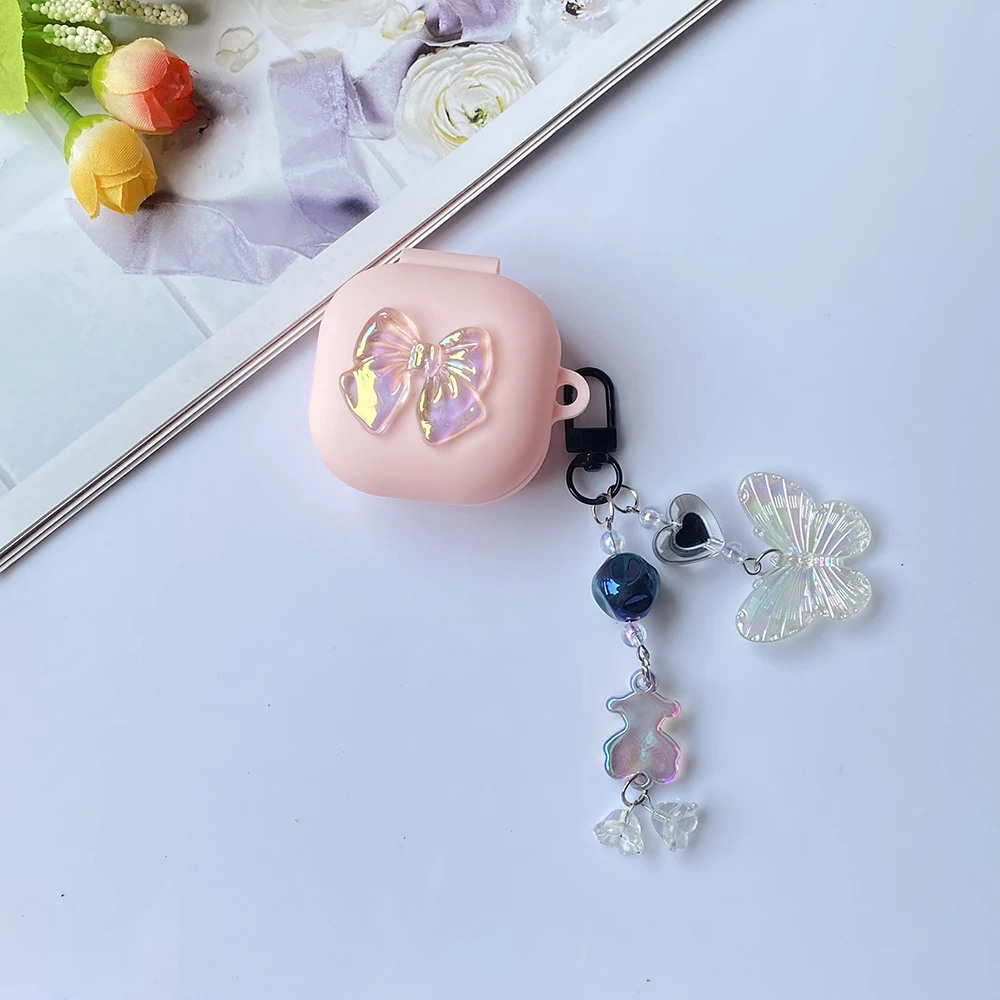 Мультяшный чехол для anker Soundcore Liberty 4 чехол Роскошный силиконовый чехол для наушников с лазерной бабочкой для Soundcore Liberty4 чехол