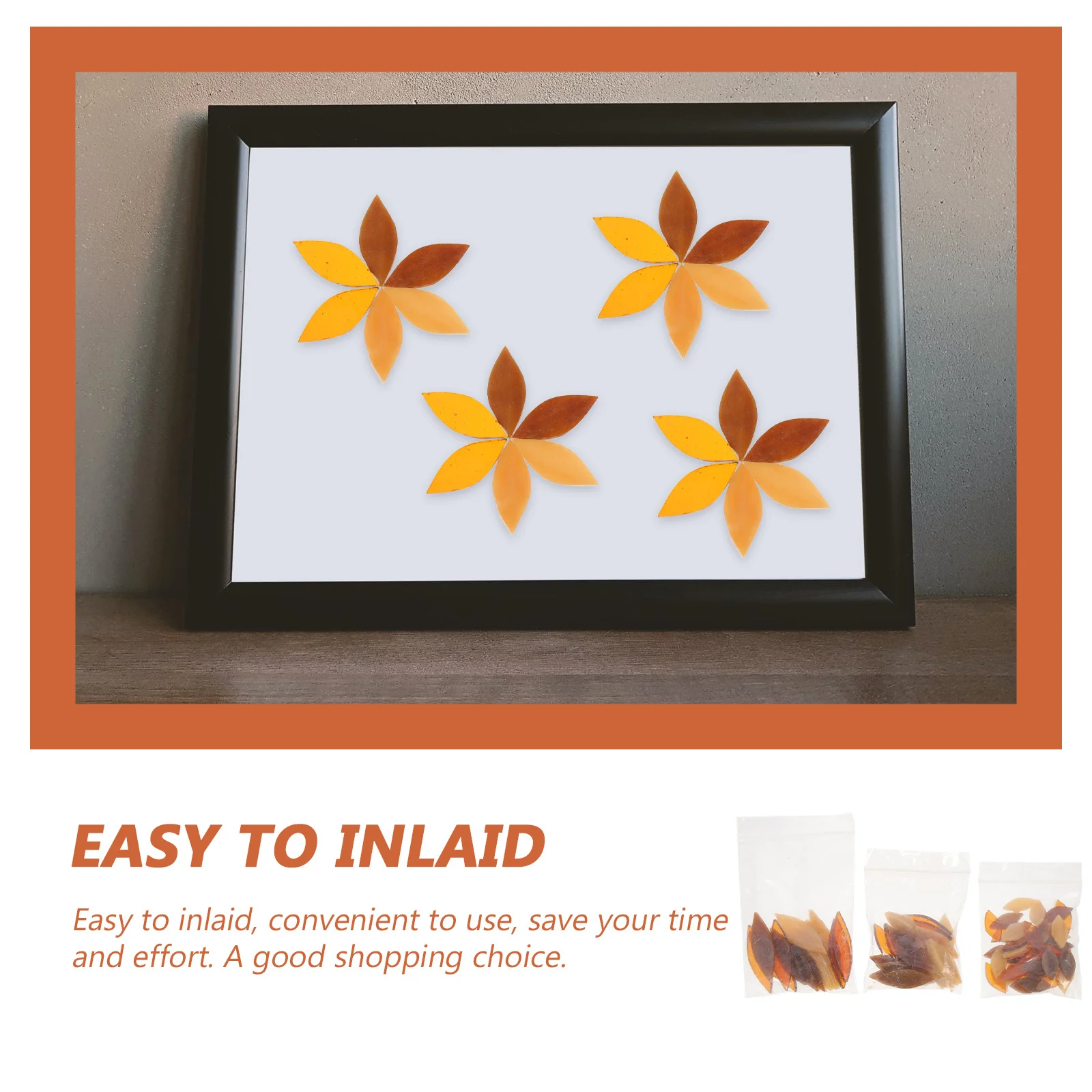 

3 Bags Mosaic Leaf Shaped Pieces Wear Resistant DIY Craft Tiles for DIY Tile Decor Photo Frames Wall Flowers Project Supplies