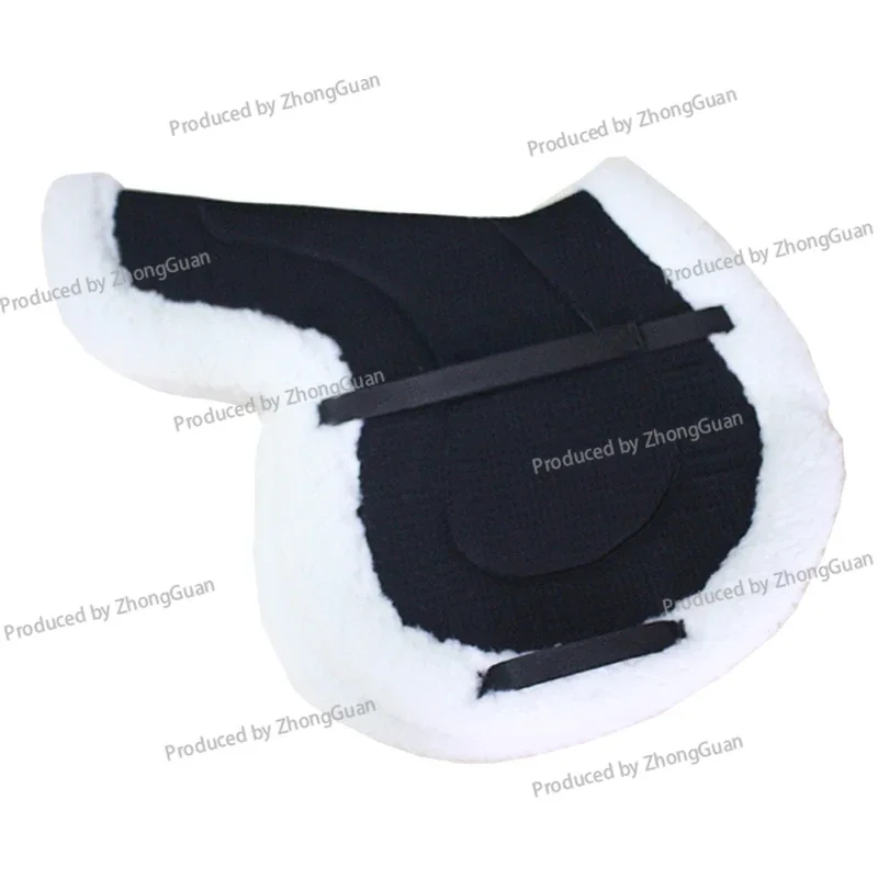 Lamb Wool Saddle Pad, English Saddle Pad, Thickened Horse Sweat Pad, Shock-absorbing Horse, Equestrian Competition Saddle