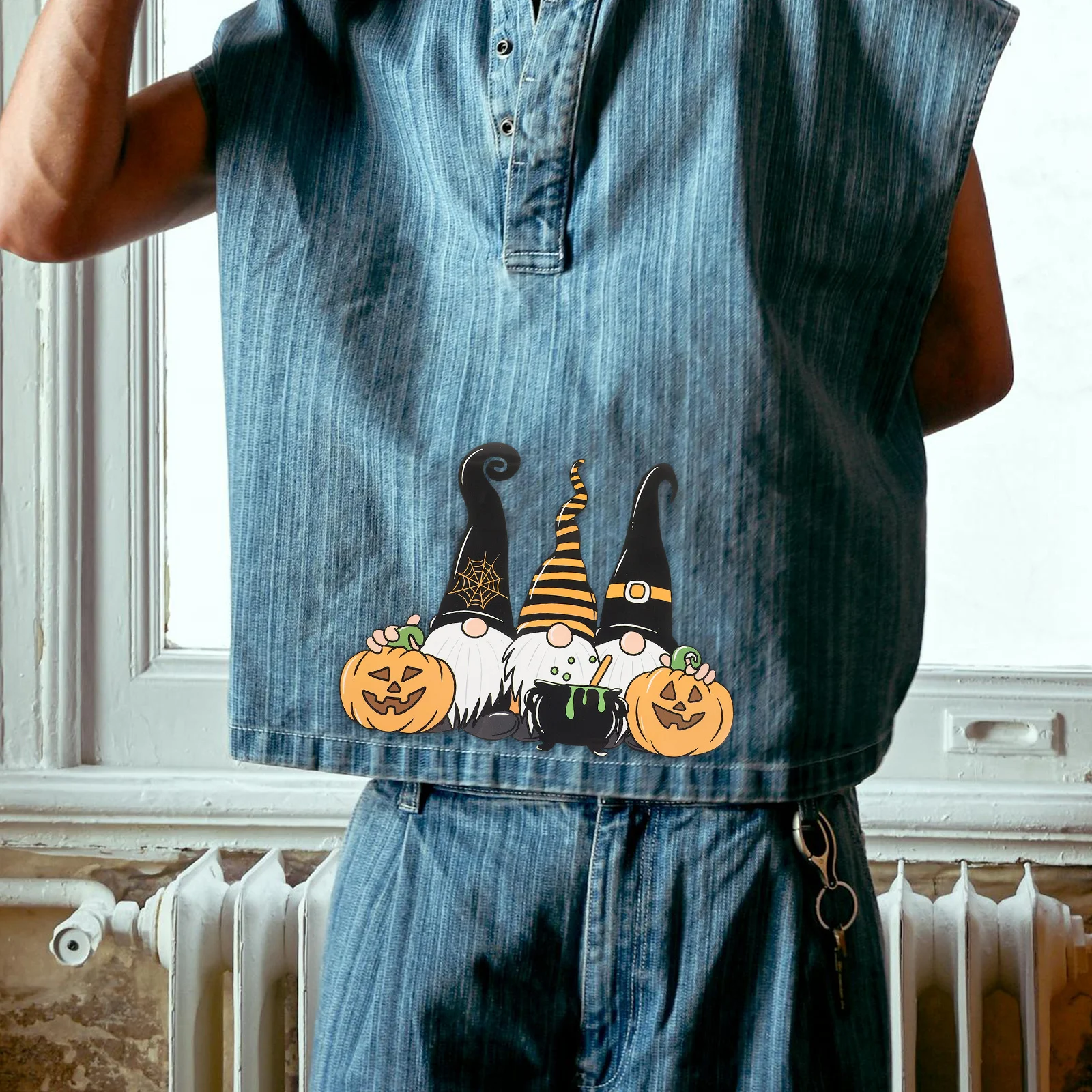 

4Pcs Iron on Transfers Halloween Theme Clothing T-Shirt Heat Transfer Decals for DIY Clothes Stickers Unique Patterns