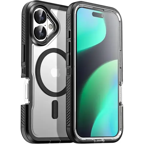 Funda de teléfono de lujo para Magsafe, armadura otom magnética para IPhone 14 Plus 13 12 Pro Max 11, caja de carga inalámbrica, cubierta dura a prueba de golpes