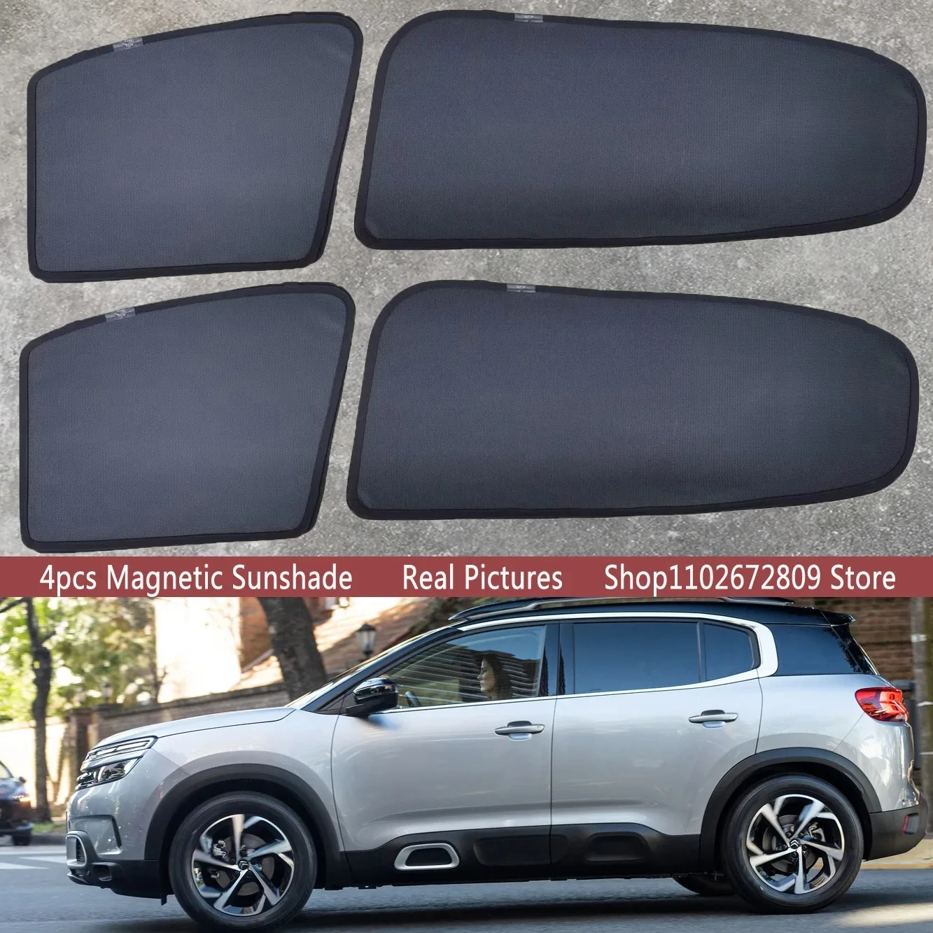 

Магнитная солнцезащитная шторка на лобовое стекло для Citroen C5 Aircross 2017-2023, 2018, 2019. Автоаксессуары.
