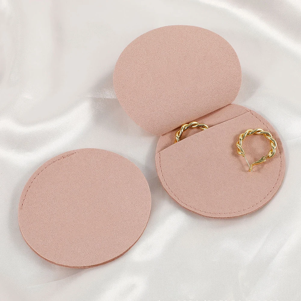 

10Pcs Cute 7x7cm Jewelry Microfiber Gift Bag Velvet Round Storage Pouches Ring Stud Earrings Bracelet Pendant Necklace Organizer