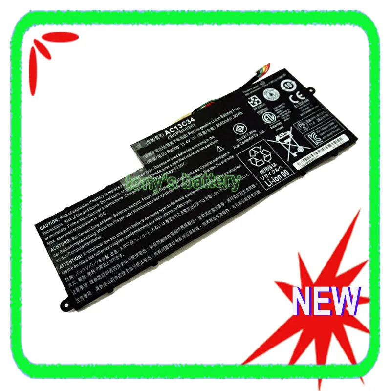 11.4V AC13C34 Laptop Battery For Acer Aspire V5-122P V5-132P E3-111 E3-112 Series 3ICP5/60/80