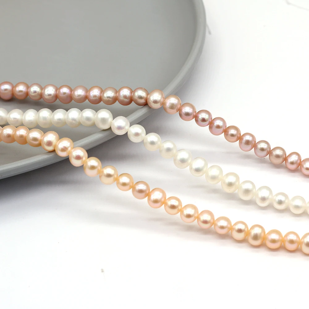 Wholesale AAA 100% Natural Round Shape Freshwater Pearl Beads For Jewelry Making DIY Bracelet Necklace Accessories 5-5.5mm