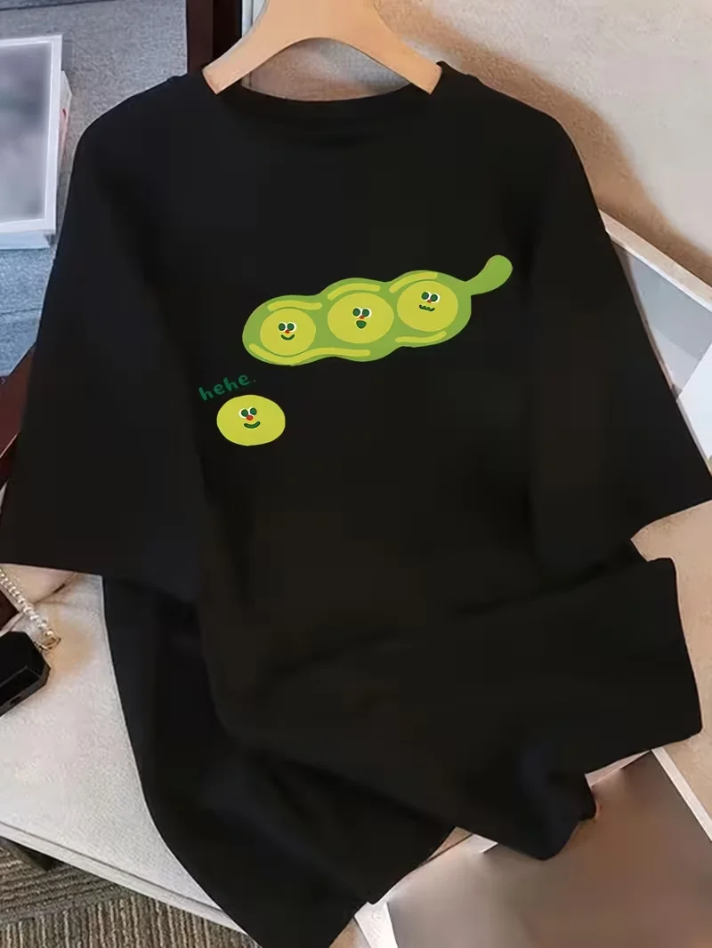 Lustiges „Happy Set“-T-Shirt mit Bier- und Edamame-Grafik, Unisex, japanisches Izakaya-Thema, lässiges Kurzarm-T-Shirt für den täglichen Sommergebrauch – Detail 6