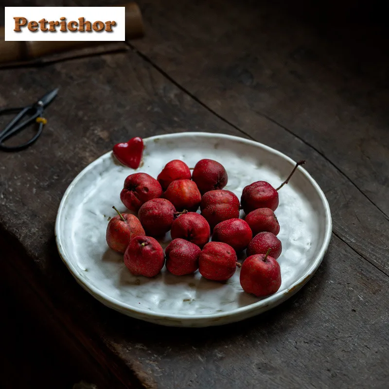 Powder Yin Red Heart-shaped Fruit Dishes Elegant Pastry Plate Fruit Dishes Household Plates For Food Chinese Tea Set Ornaments