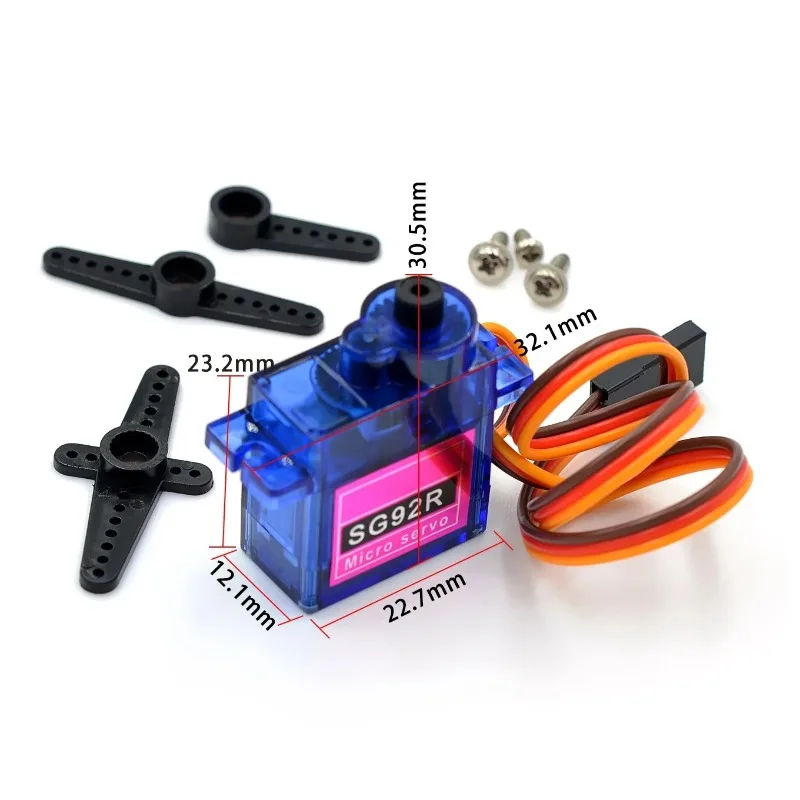 SG92R 9g Micro Servo-High Torque 2.5kg, Upgraded SG90, for RC Plane/Car/Model, Robot, Robotic Arm, DIY Drone, Arduino Projects