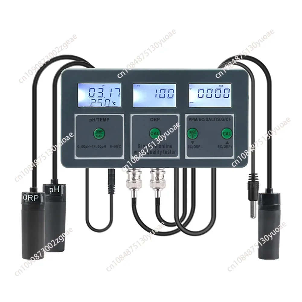 

WiFi датчик качества воды, 8 в 1, тестер качества воды, S.G, PH, EC, ORP, TDS, CF, соль, температура