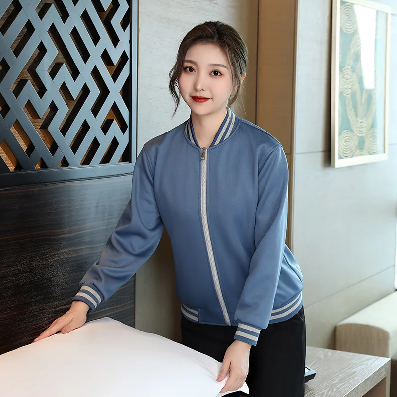 

Рабочая униформа для женщин для уборки в больницах и отелях, с длинными рукавами, для уборщиц гостиничных номеров, летняя одежда с короткими рукавами