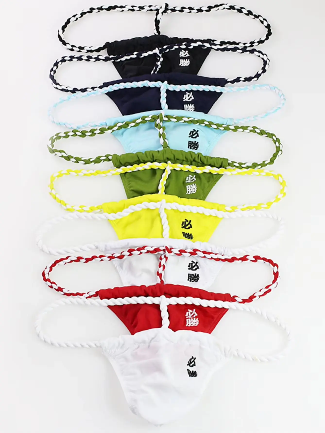 

3pcs Sexy Men's Thongs G-String Briefs Solid Cotton Mens Pouch Panties T-back Lingerie Underwear Comfortable Breathable E-032
