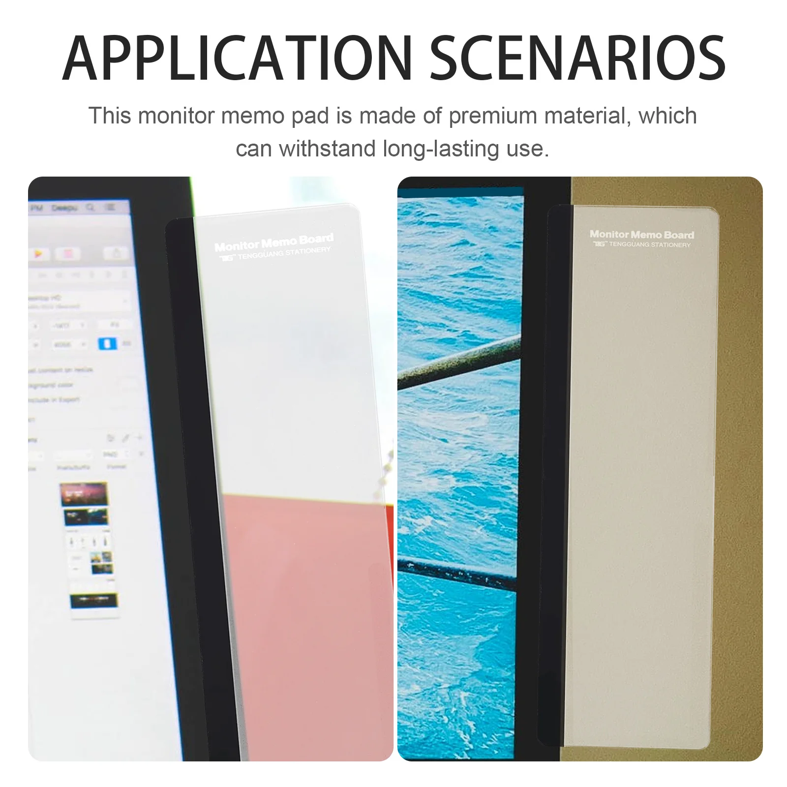 Transparente Acryl Memo Board Rechte Seite Monitor Panel Büro Gadget Nachricht Erinnerung Halter Desktop Telefon Organizer