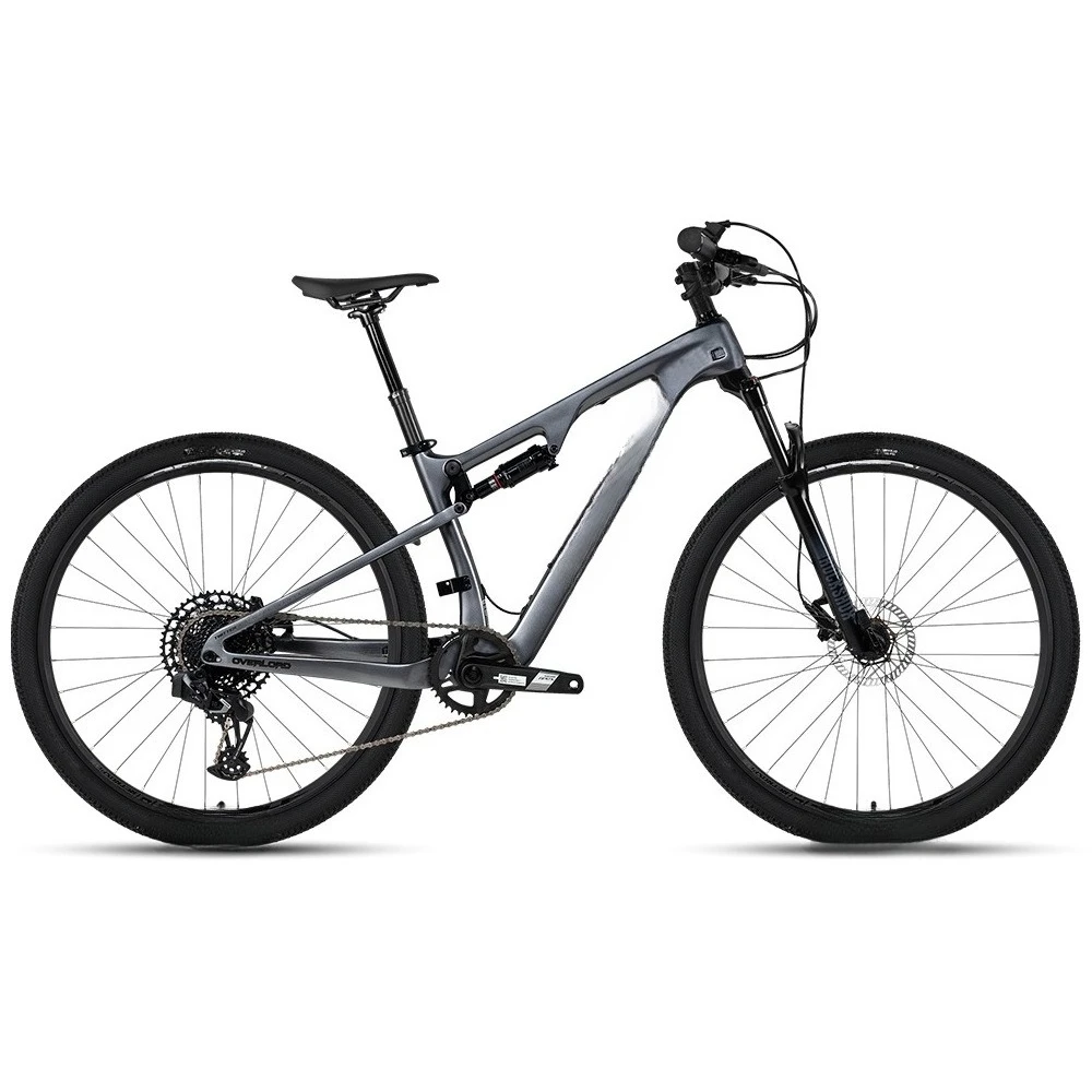 

Carbon Fiber Mountain Bike Overlord Soft Tail Double Shock Absorber AM Off-Road Electric Transformer 12 Variable Speed Bike