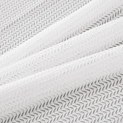 (23) Customized New Nordic Simple Window Screen Hollow White Gauze Curtains