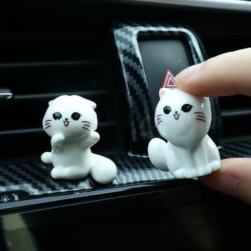 Wizard Cat Car Ornaments Auto Center Console Rearview Mirror DIY Resin Decorative Ornaments Cute Car Interior Decor Accessories