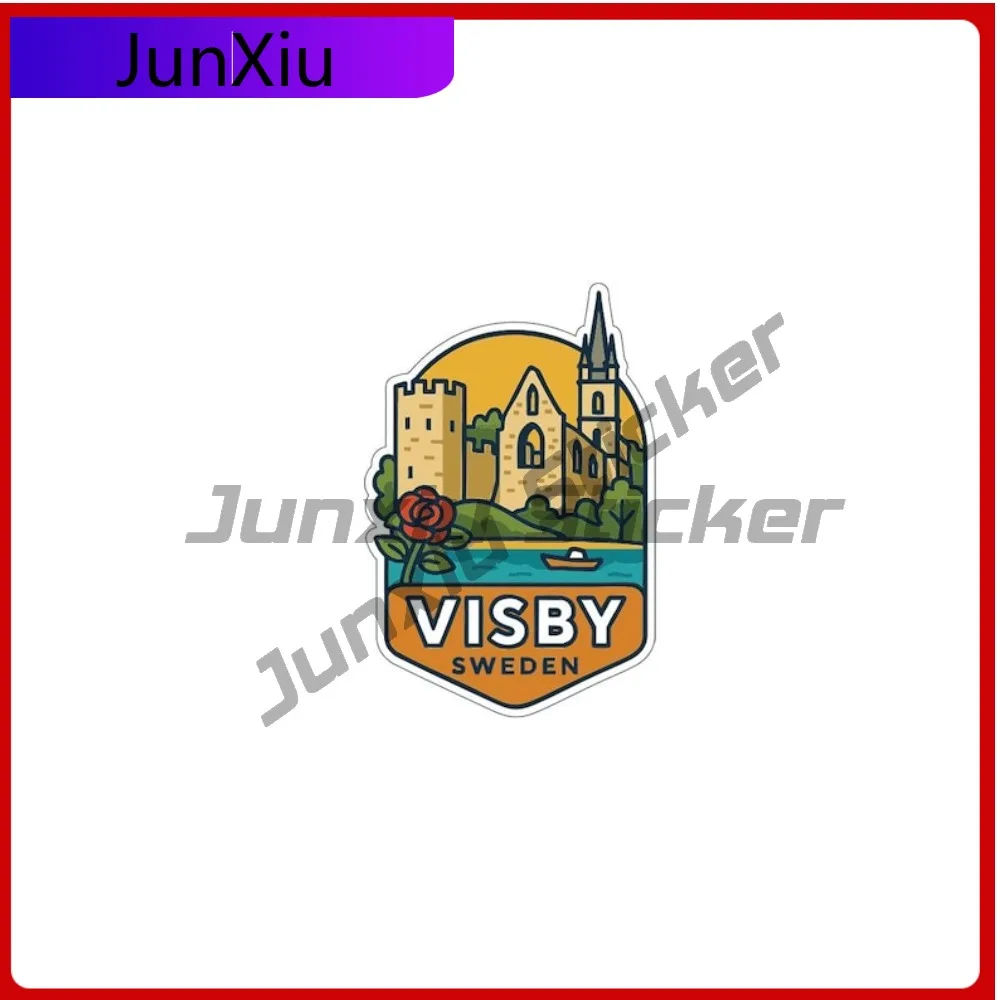 Visby Sweden City Travel Sticker Decorative Vinyl Decal Waterproof Accessories Stickers Motorcycle Suv Window Pickup Camper Suv