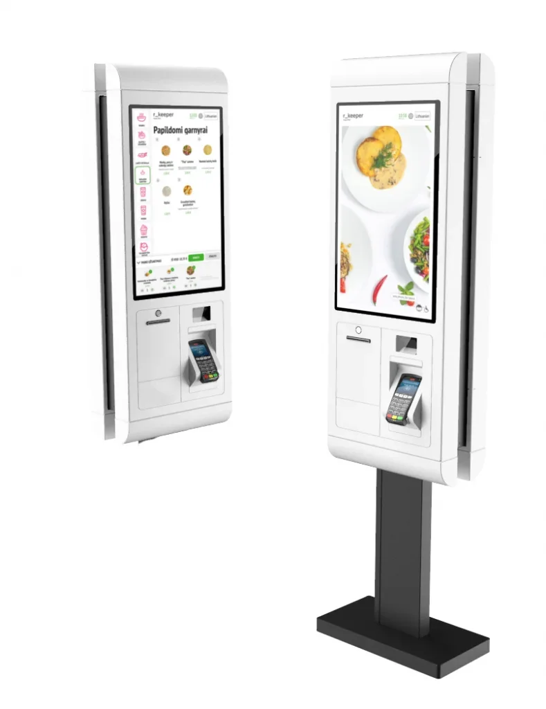 Hotel Kiosk 27" Bill Payment Ticket Kiosk Self Check in Passport Scanner Card Dispenser Kiosk Cash Recycler Machine